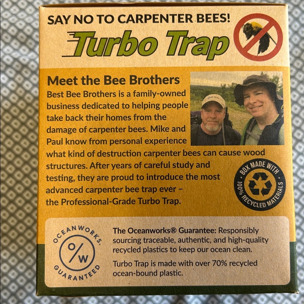 Carpenter Bee Turbo Trap Best Bee Brothers - NO Chemicals - 3 Pack NEW! - Picture 3 of 6